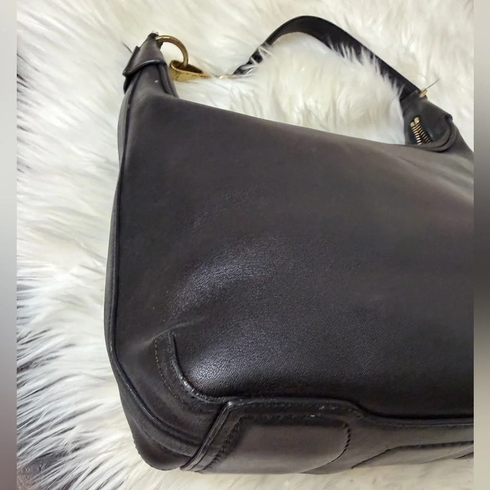 Vintage Coach 6950 Amanda Hobo Shoulder Bag Purse Black Leather